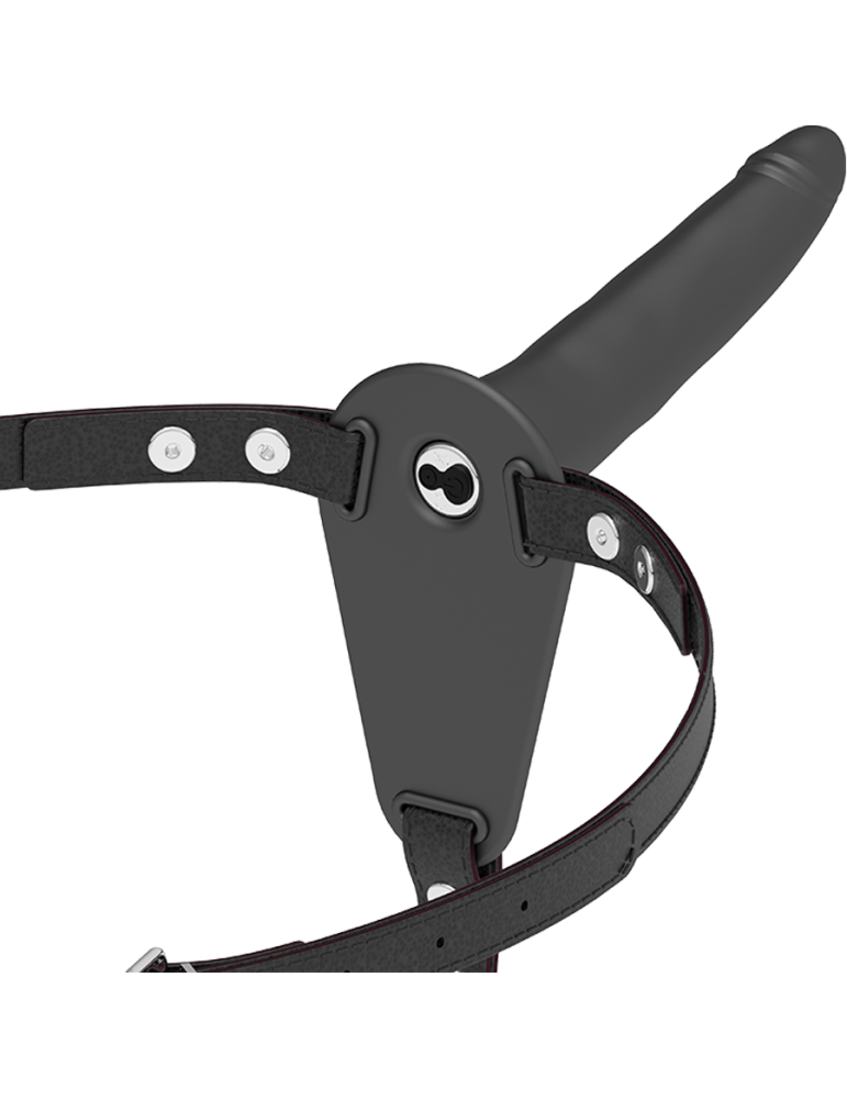 harnais de vibromasseur en silicone noir soumis fétiche 15cm_2