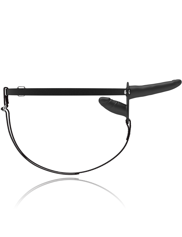 fétichisme soumis gode ceinture sur double pénétration noir_3