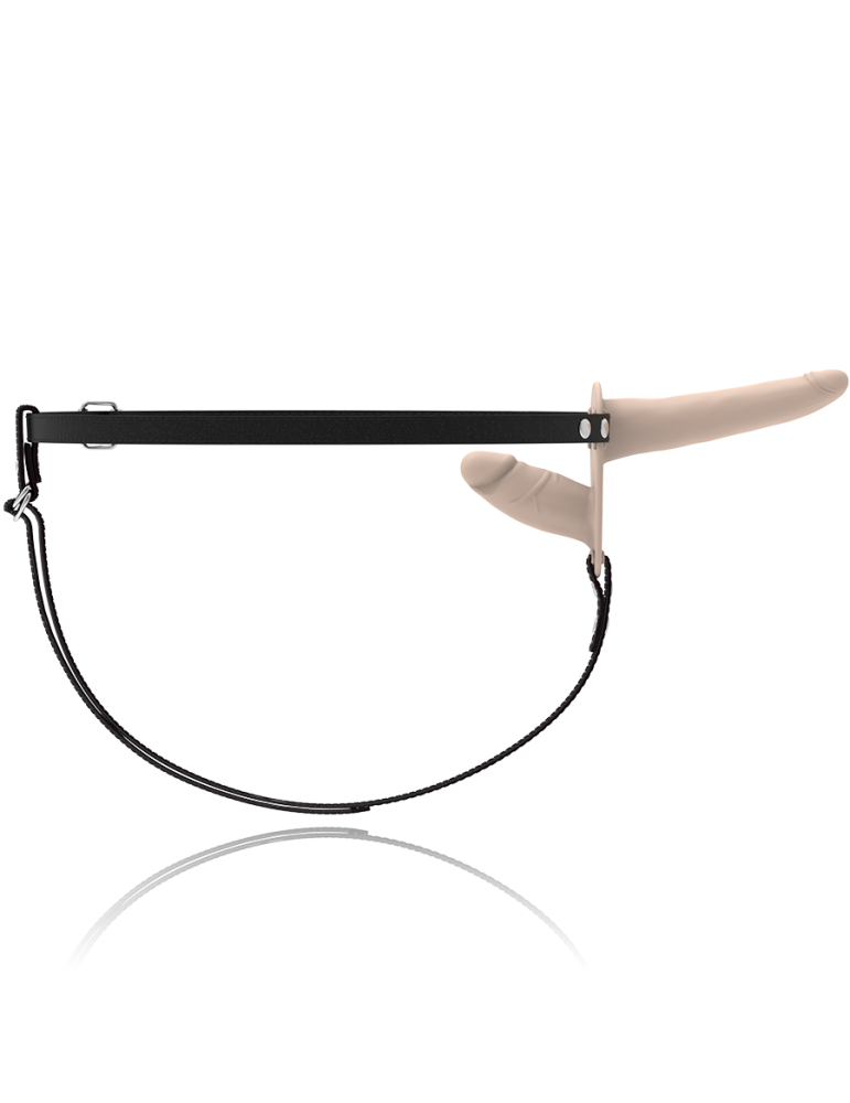 fétiche soumise sangle sur double pénétration vibromasseur chair en haut_4