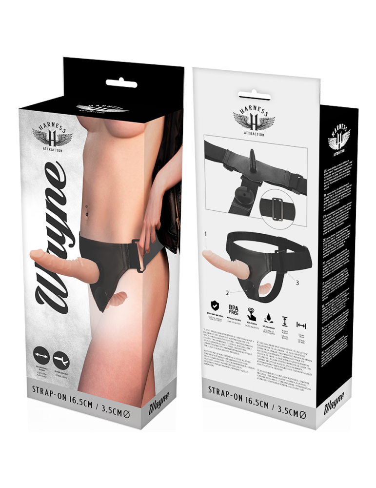 harnais attraction wayne double pénétration 16,5 x 3,5 cm_8