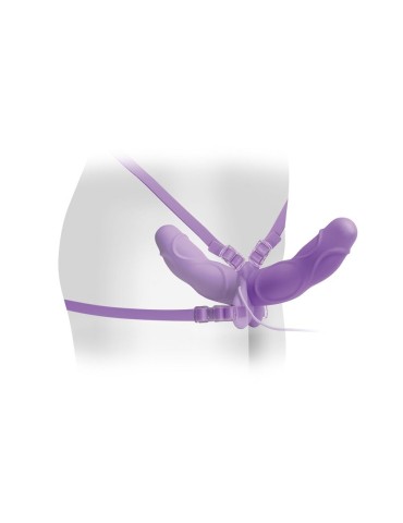 fétiche elite double harnais double vibromasseur violet 11,5 cm_3