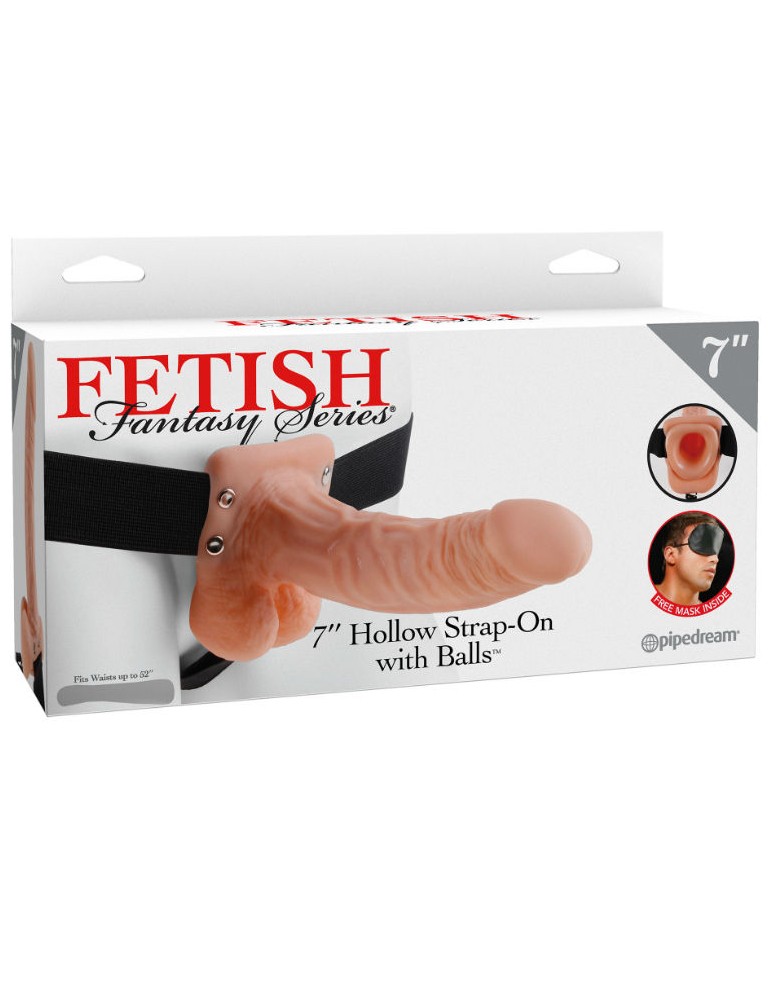 fetish fantasy series 7 "creux strap-on avec boules 17.8cm naturel_2