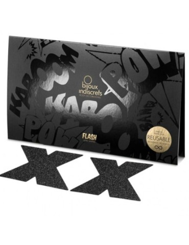 bijoux flash cache-tétons croix noire_3