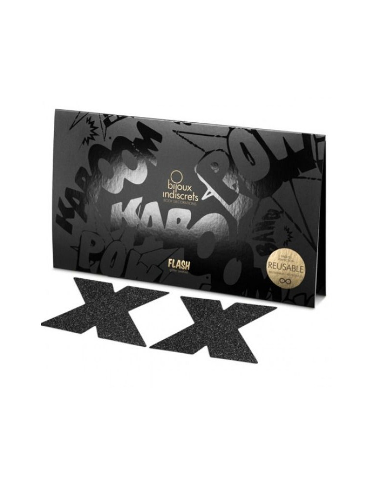 bijoux flash cache-tétons croix noire_3