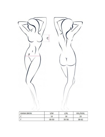 passion femme ensemble de bikini giana 2 pièces blanc taille / x_3