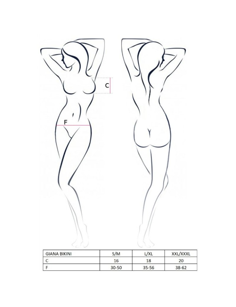 passion femme ensemble de bikini giana 2 pièces blanc taille / x_3