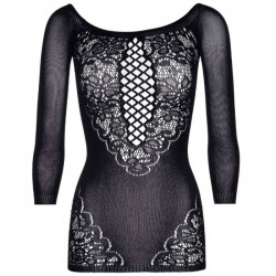 leg avenue robe noire à manches longues taille unique_3