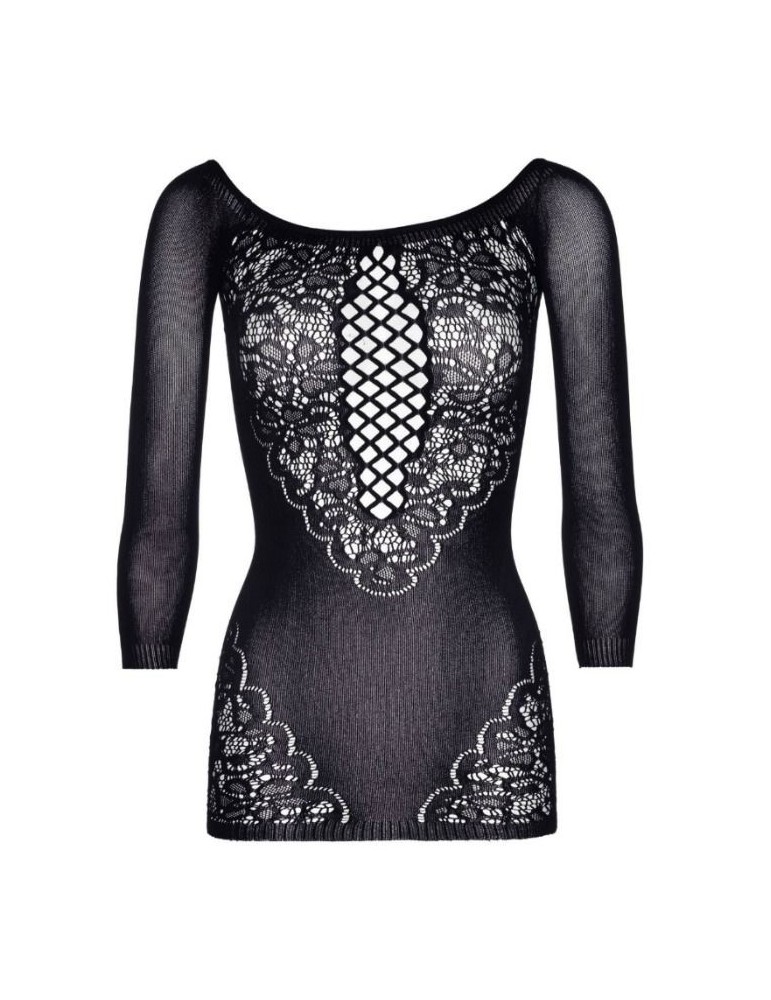 leg avenue robe noire à manches longues taille unique_3