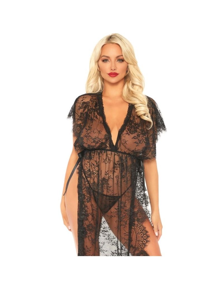 leg avenue ensemble deux pièces peignoir et string en dentelle_2
