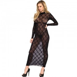 leg avenue longue robe noire taille unique_3