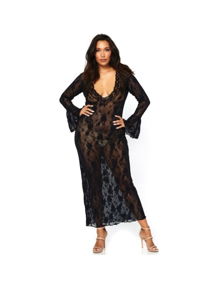 leg avenue robe longue manches longues grande taille