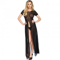 leg avenue longue robe transparente avec ouverture sur le devant