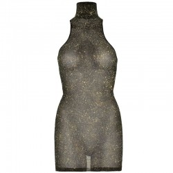 leg avenue robe col montant noir / or taille unique_4