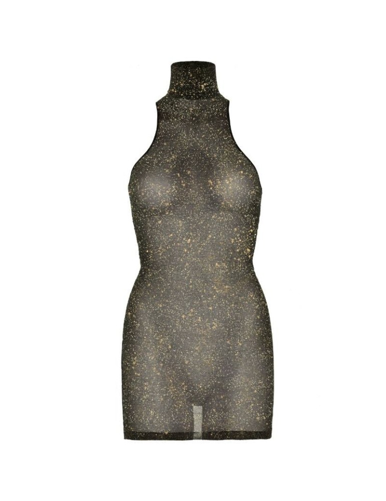 leg avenue robe col montant noir / or taille unique_4